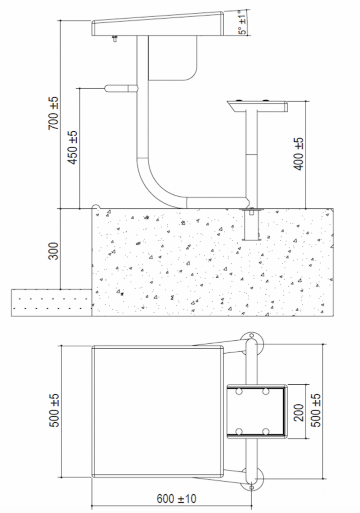 ��������� ����� Gemas H=700�� AISI 304 (14121)